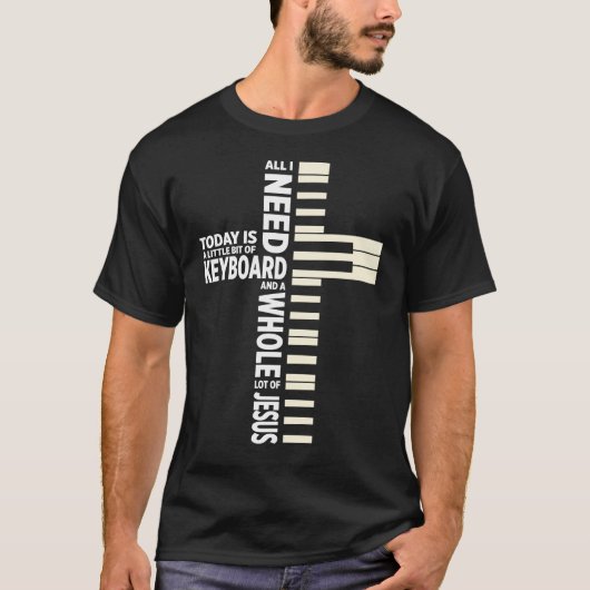 Christelijk toetsenbord Musicus Jesus Lover Band T-shirt (Voorkant)