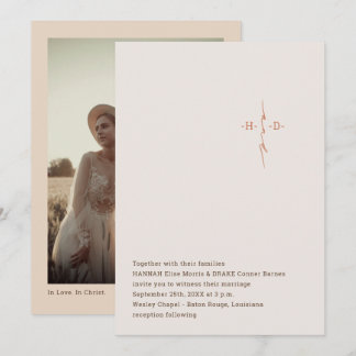 Christelijk Trouw Handlettered Monogram Kruis Kaart