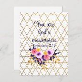 Christelijk U bent Gods MasterstukManuscript Briefkaart (Voorkant / Achterkant)