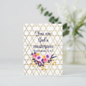 Christelijk U bent Gods MasterstukManuscript Briefkaart (Staand voorkant)