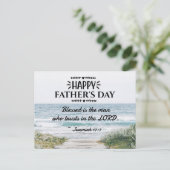 Christelijk Uitzicht Vaderdag Bijbelverse Oceaan Briefkaart (Staand voorkant)