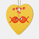 Christelijk Valentijn Oranje v2 Keramisch Ornament (Links)