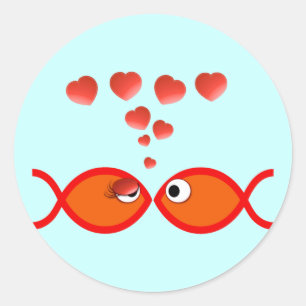 Christelijk Valentijn Oranje v2 Ronde Sticker