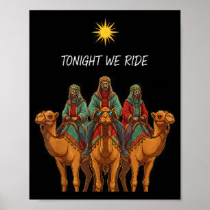 Christelijk Vanavond rijden we 3 Wijzen Kerstmis N Poster