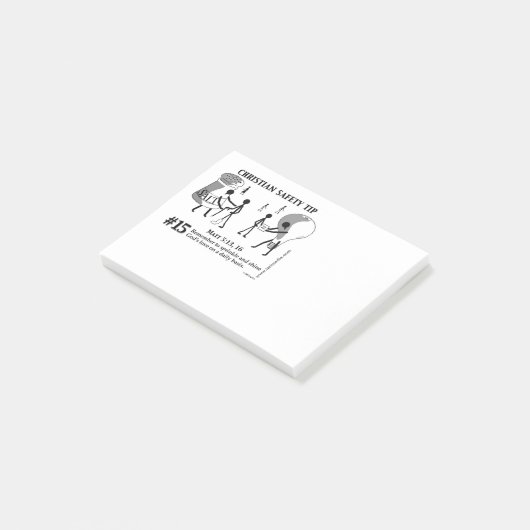 Christelijk veiligheidstip #15 : Matt 5:13,16 Post-it® Notes (Schuin)