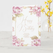 Christelijk Verjaardag Roze Bloemen Schrift Kaart (Gele Bloem)