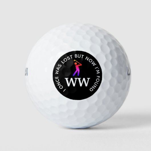 Christelijk VERLIES EN GEVONDEN Monogram Golfballen (Voorkant)