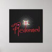 Christelijk ‘Verlost’ met Cross Black Canvas Afdruk (Voorkant)