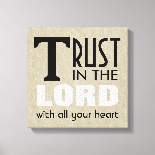 Christelijk Verpakt Canvas Art Trust in de Heer (Voorkant)