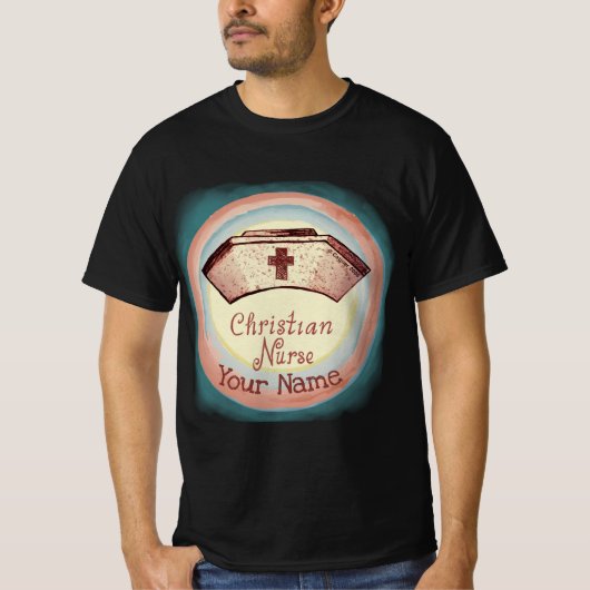 Christelijk verpleegkundig pet t-shirt (Voorkant)