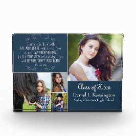 Christelijk Verse Afstuderen Foto Collage Blue