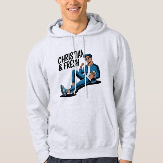 Christelijk & Verse Religieuze Tshirt Hoodie (Voorkant)