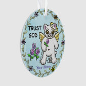 Christelijk Vertrouw God Kitty kat Ornament (voorkant)