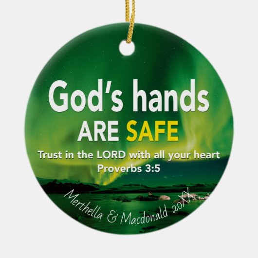 Christelijk VERTROUWEN IN DE VORM 3:5 Keramisch Ornament (Voorkant)