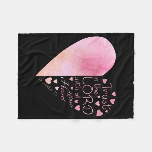 Christelijk vertrouwen van het hart van de vrouw i fleece deken (Voorkant (Horizontaal))