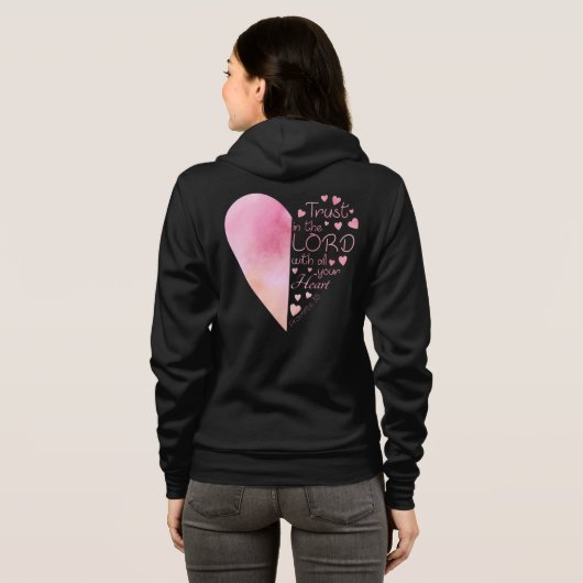 Christelijk vertrouwen van het hart van de vrouw i hoodie (Achterkant volledig)