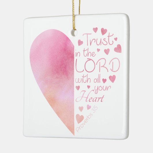 Christelijk vertrouwen van het hart van de vrouw i keramisch ornament (Links)