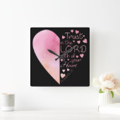 Christelijk vertrouwen van het hart van de vrouw i vierkante klok (Huis)