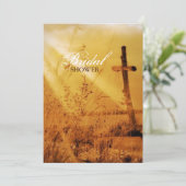 Christelijk vintage vrijgezellenfeest kaart (Staand voorkant)