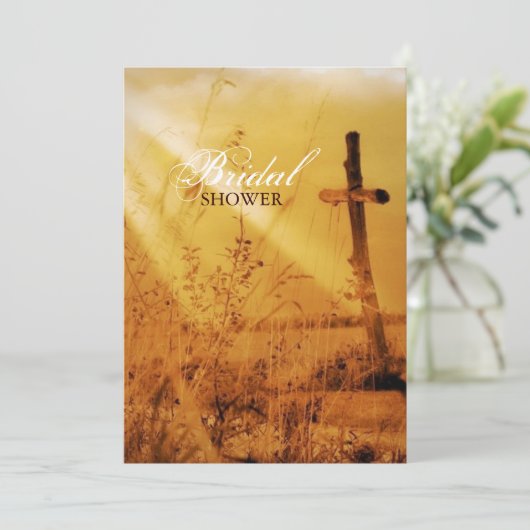 Christelijk vintage vrijgezellenfeest kaart (Staand voorkant)