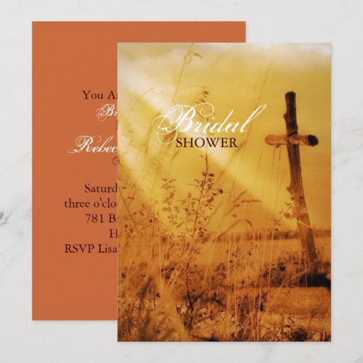 Christelijk vintage vrijgezellenfeest kaart (Voorkant / Achterkant)