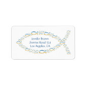 Christelijk visadreslabel etiket (Voorkant)