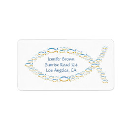 Christelijk visadreslabel etiket