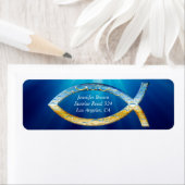 Christelijk visadreslabel etiket (Insitu)