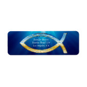 Christelijk visadreslabel etiket (Voorkant)