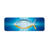 Christelijk visadreslabel etiket (Voorkant)