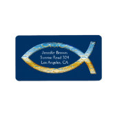 Christelijk visadreslabel etiket (Voorkant)