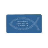 Christelijk visadreslabel etiket (Voorkant)