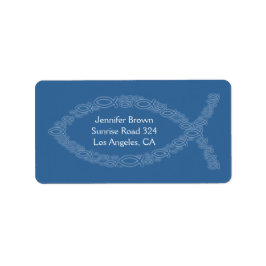 Christelijk visadreslabel etiket