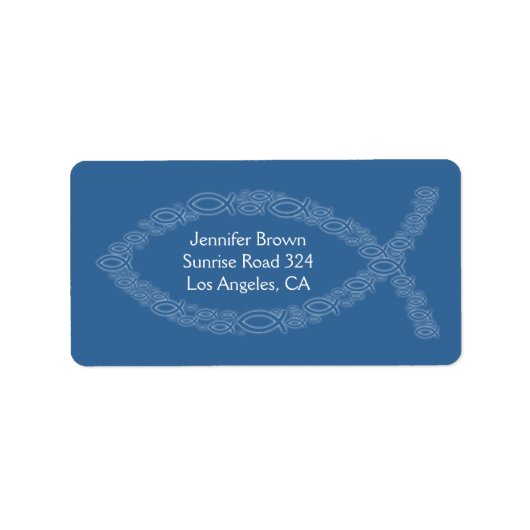 Christelijk visadreslabel etiket (Voorkant)