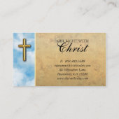 Christelijk Visitekaartje Cross Gold Clouds Heaven (Achterkant)