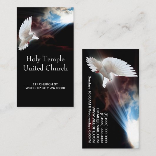 Christelijk Visitekaartje van de Dove-kerk (Voorkant / Achterkant)