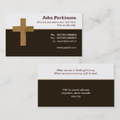 Christelijk visitekaartje van hout (Voorkant / Achterkant)