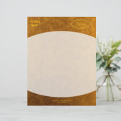 Christelijk vissymbool Gold Letterhead Custom Briefhoofd (Staand voorkant)