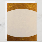 Christelijk vissymbool Gold Letterhead Custom Briefhoofd (Voorkant / Achterkant)