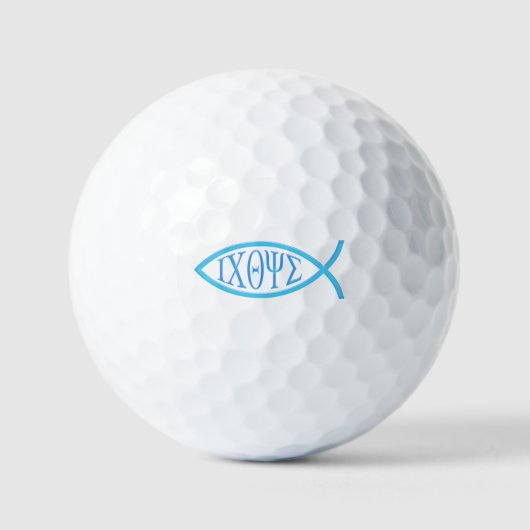 Christelijk vissymbool golfballen (Voorkant)
