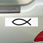 Christelijk vissymbool Ichthys Bumpersticker (Op auto)