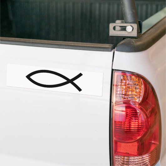 Christelijk vissymbool Ichthys Bumpersticker (Op Truck)