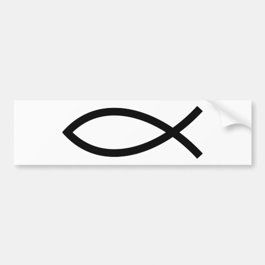 Christelijk vissymbool Ichthys Bumpersticker (Voorkant)