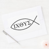 Christelijk vissymbool ICHTHYS of ICHTHUS Rechthoekige Sticker (Envelop)