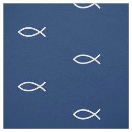 Christelijk vissymbool Ichthys Pattern Aangepast A Stof
