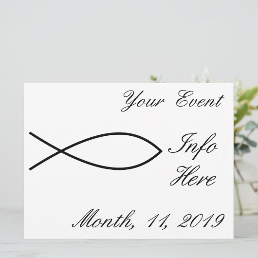 Christelijk vissymbool Ichthys Thunder_Cove (Staand voorkant)