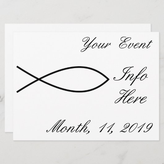 Christelijk vissymbool Ichthys Thunder_Cove (Voorkant / Achterkant)