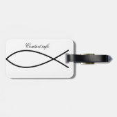 Christelijk vissymbool Ichthys Thunder_Cove Bagagelabel (Achterkant horizontaal)