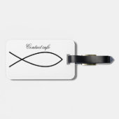 Christelijk vissymbool Ichthys Thunder_Cove Bagagelabel (Achterkant horizontaal)