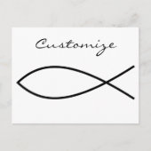 Christelijk vissymbool Ichthys Thunder_Cove Briefkaart (Voorkant)